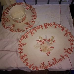 Darling Ambiance Coral crustaceancore serving set